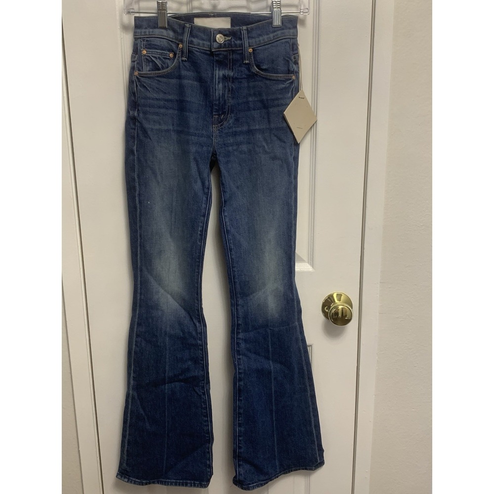 NWT Mother Superior The Weekender Blue Jeans - It's A Small World 23 x 29